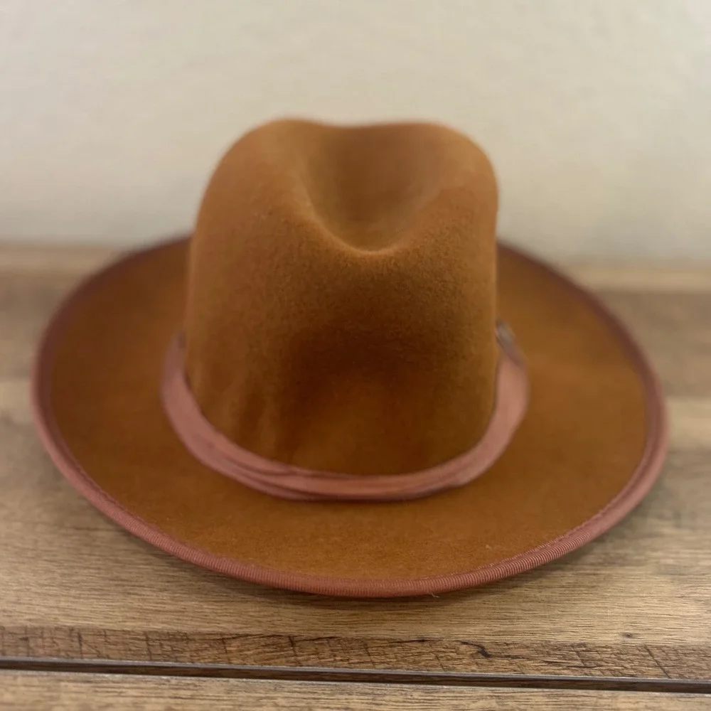 Bruno Capelo Princeton Collection Brown Australian‎ Wool Fedora Hat Medium
